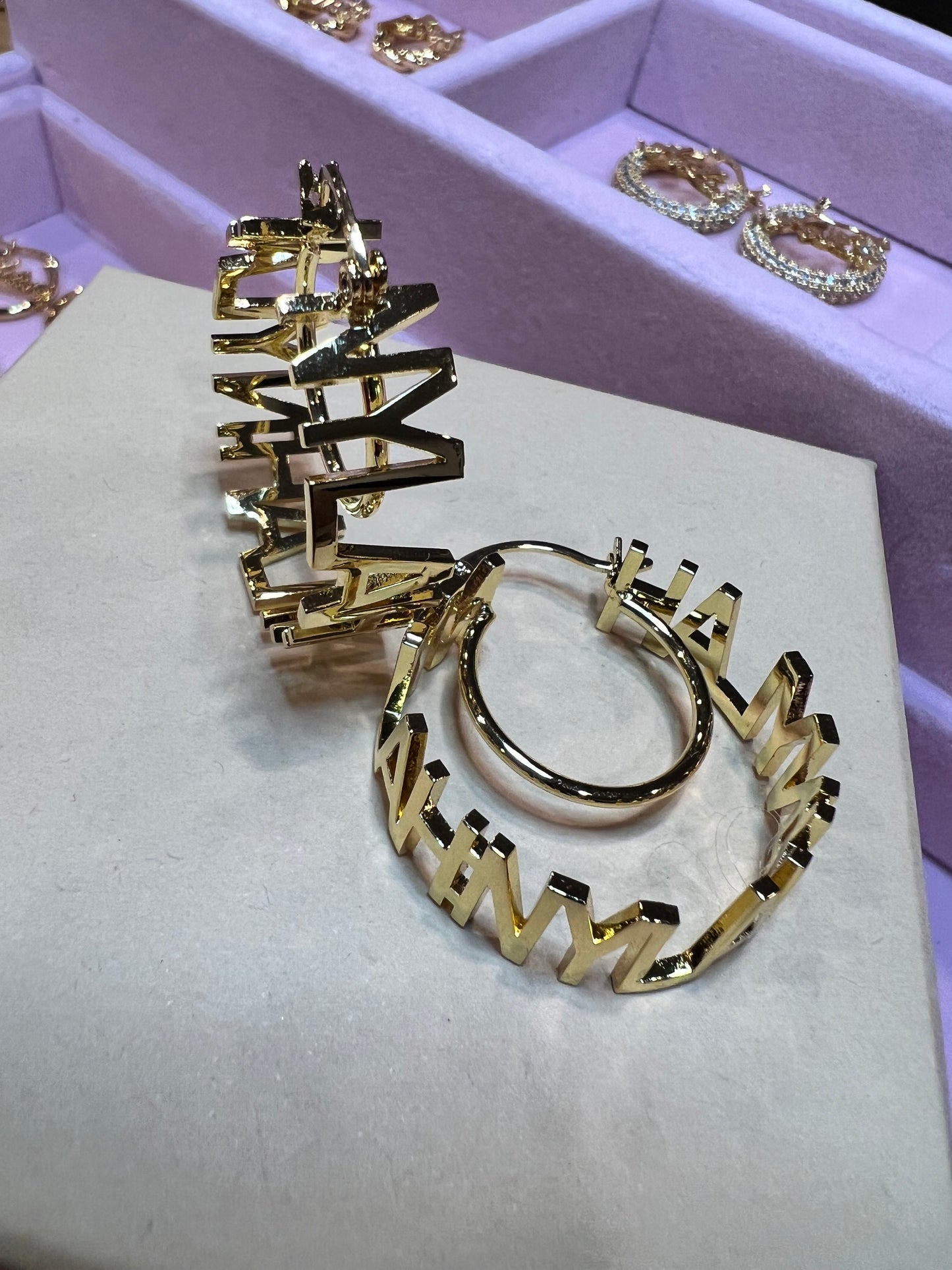Signature Custom Name Hoops