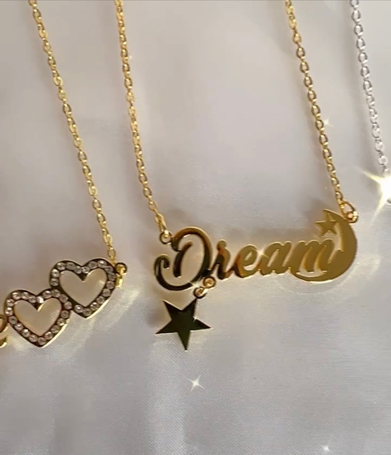 Custom Moon Star Name Necklace