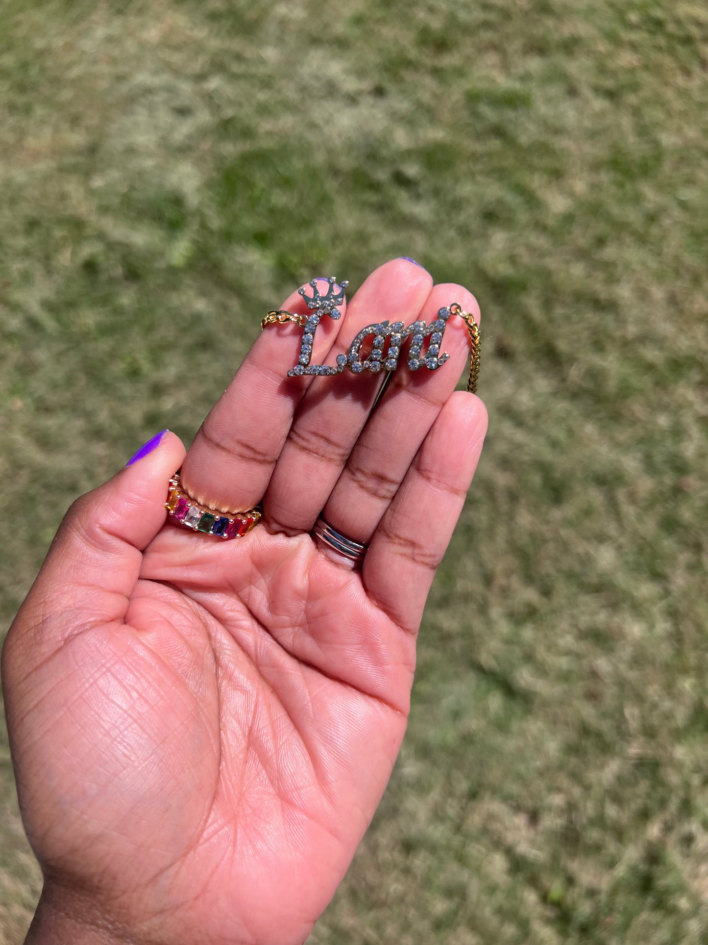 Glitz Crown Name Necklace