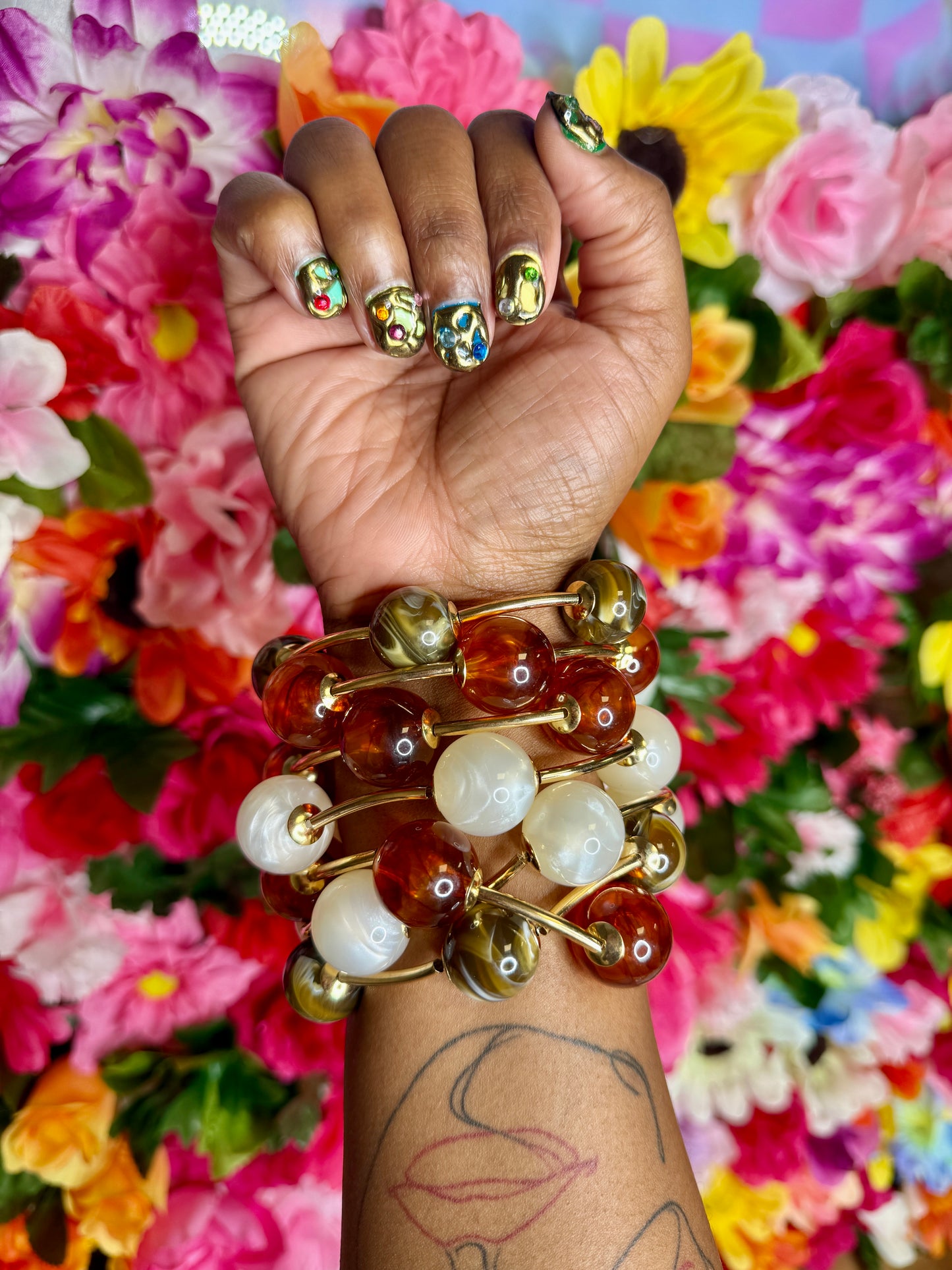 Chunky Luxe Pearl Bracelet Stack