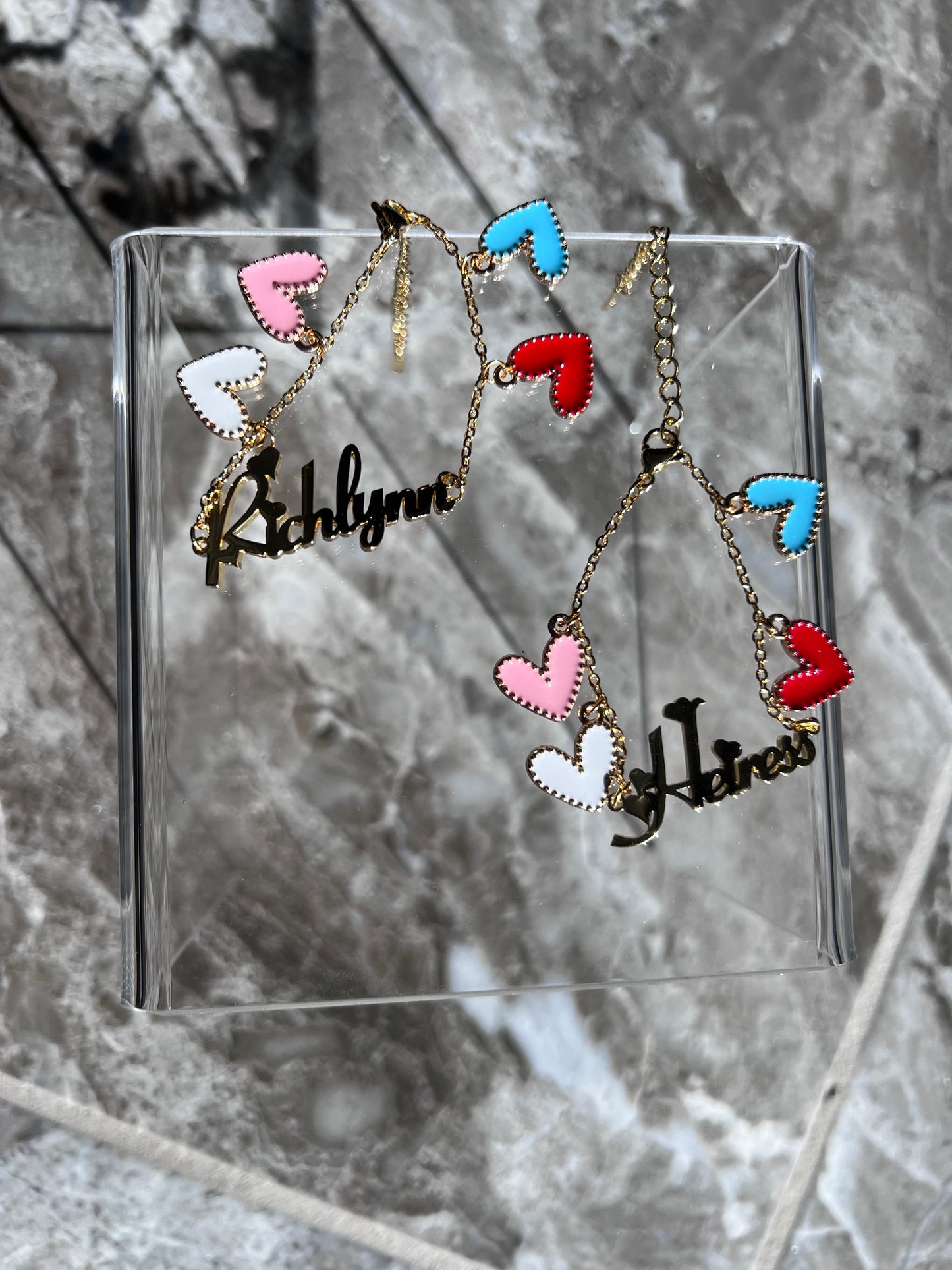 Custom Heart Charm Bracelet