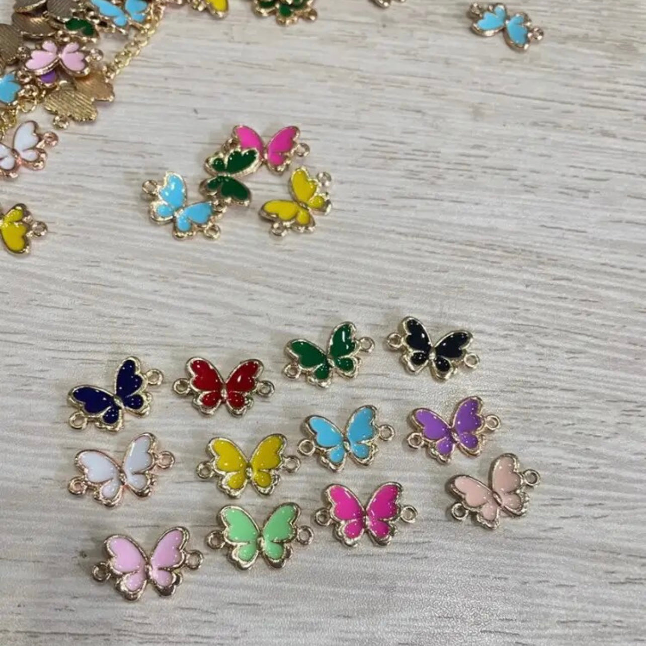 Custom Butterfly Charm Link Necklace