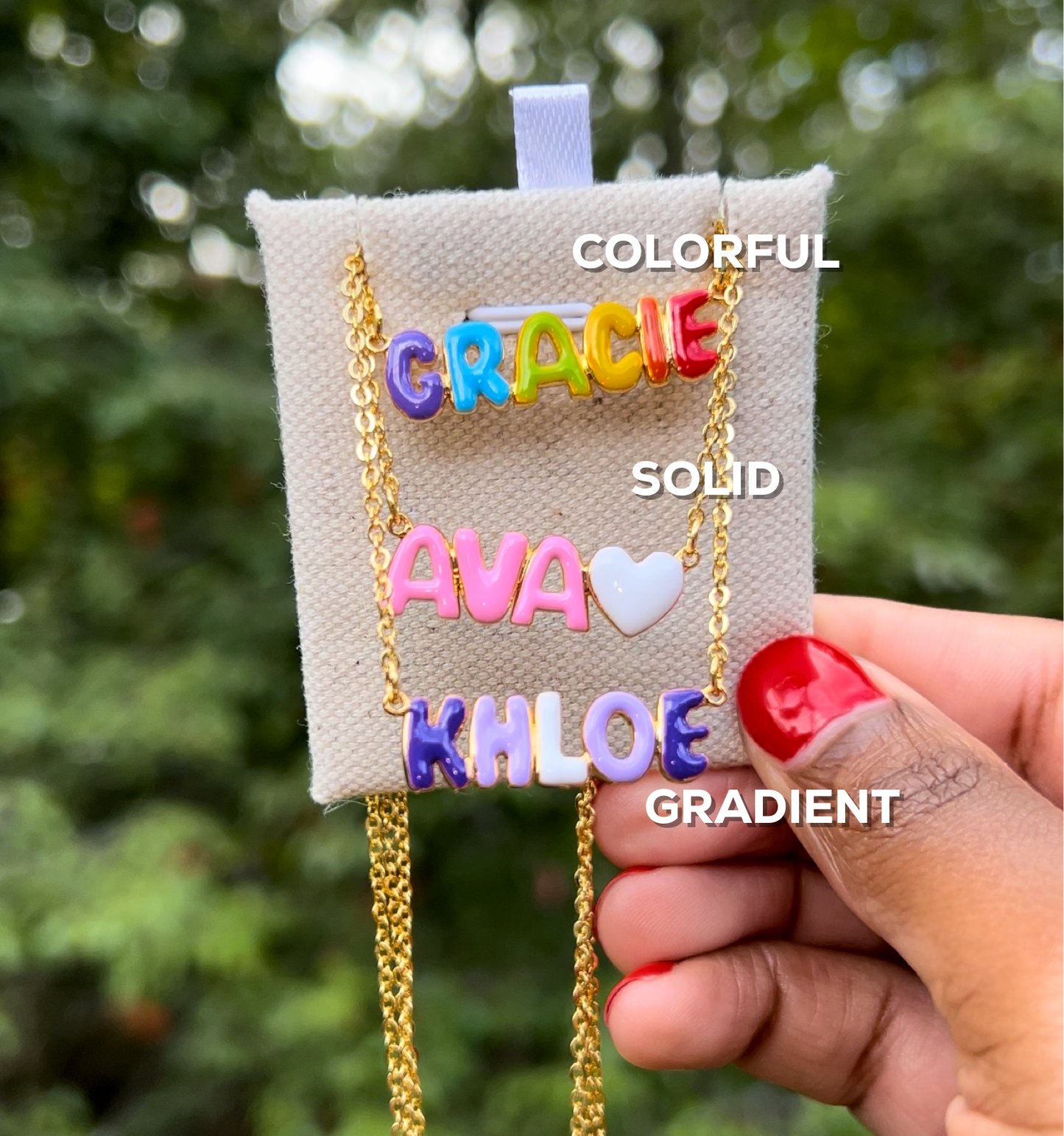 Balloon Letter Name Necklace