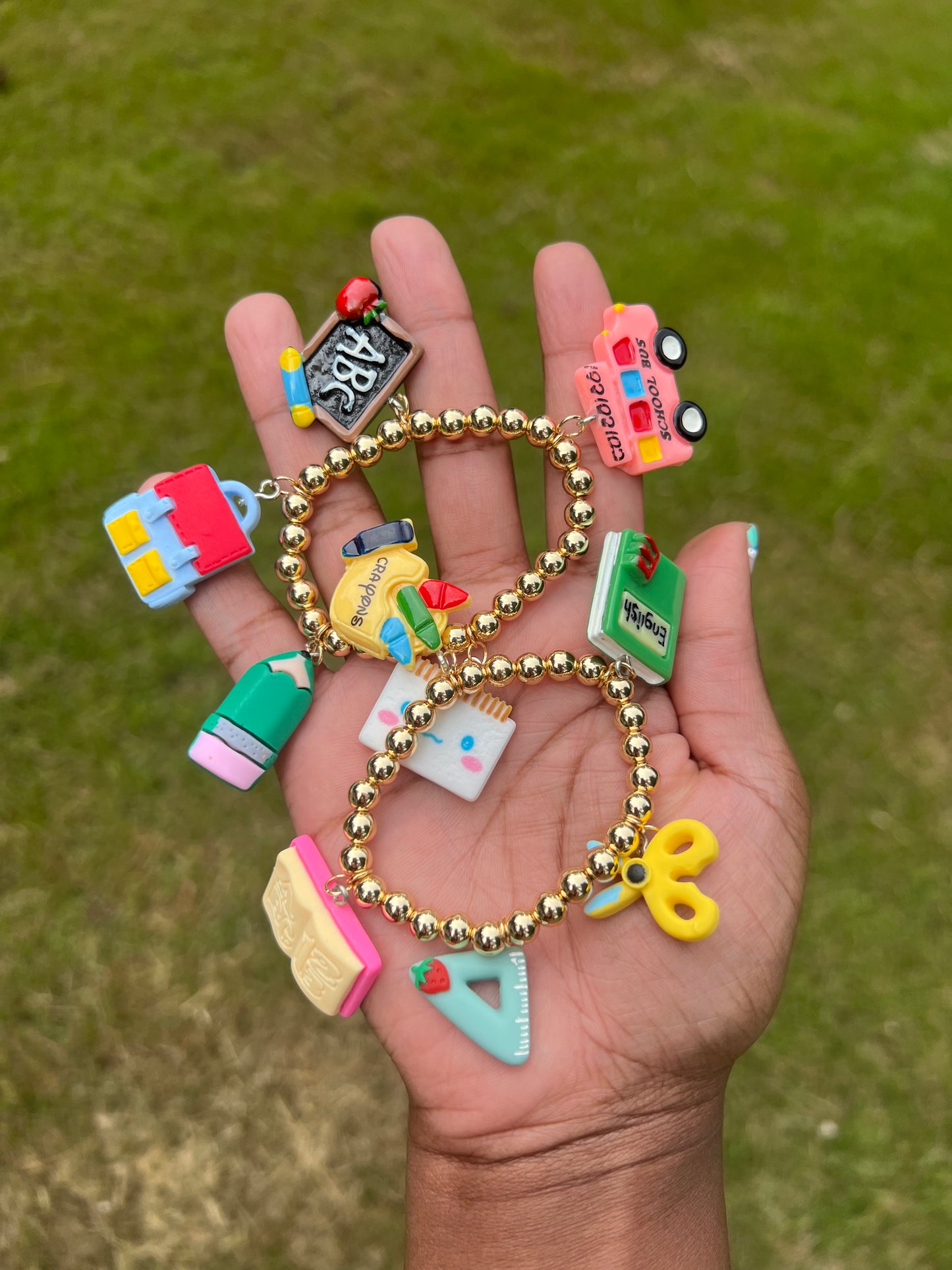 School Essentials Charm Bracelet