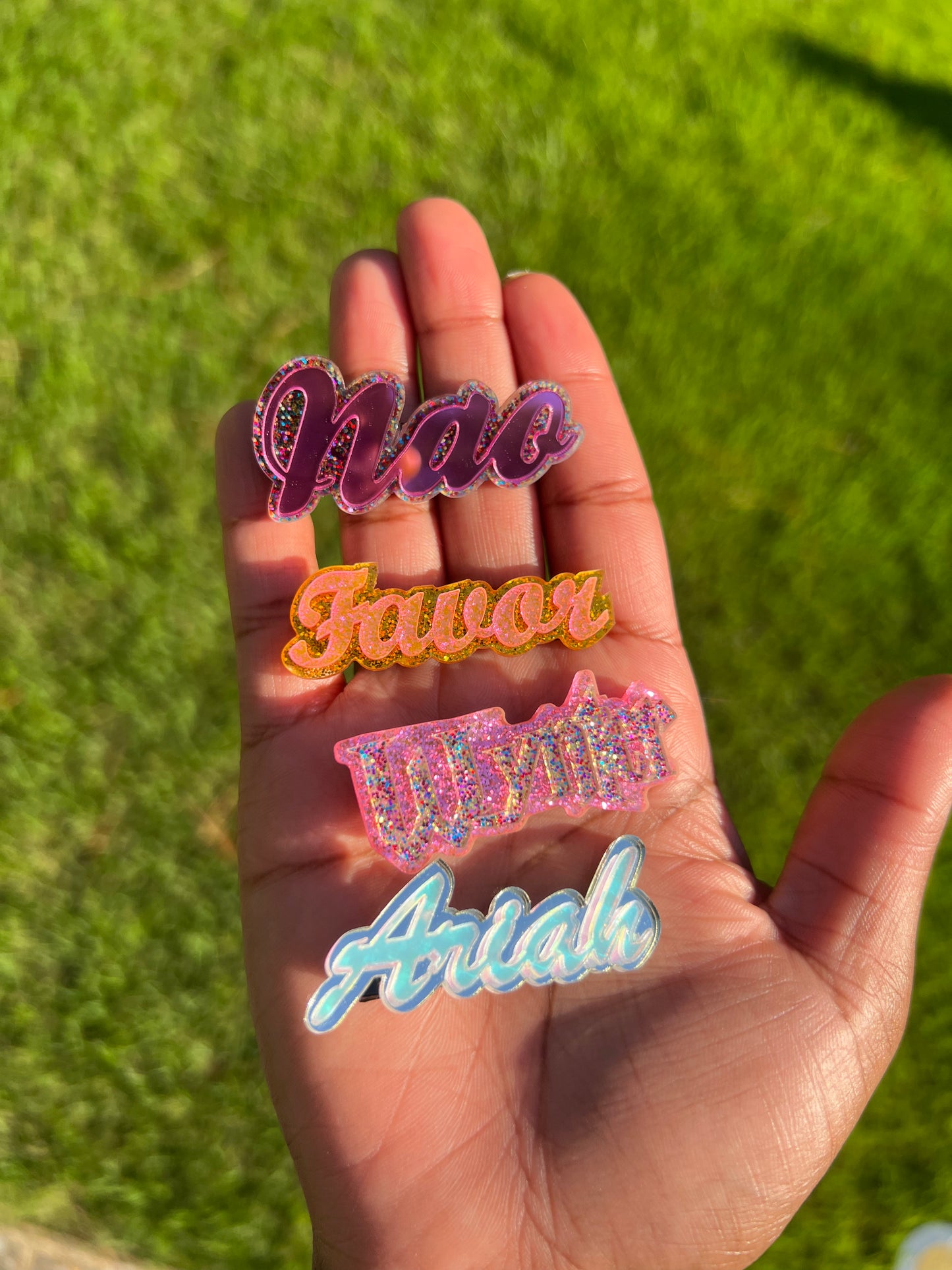 Character Nameplate + 2 Hair Jewelry Bundle