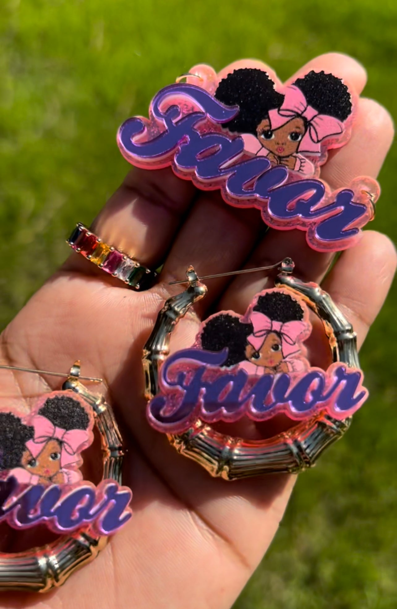 Character Necklace + Earring Set