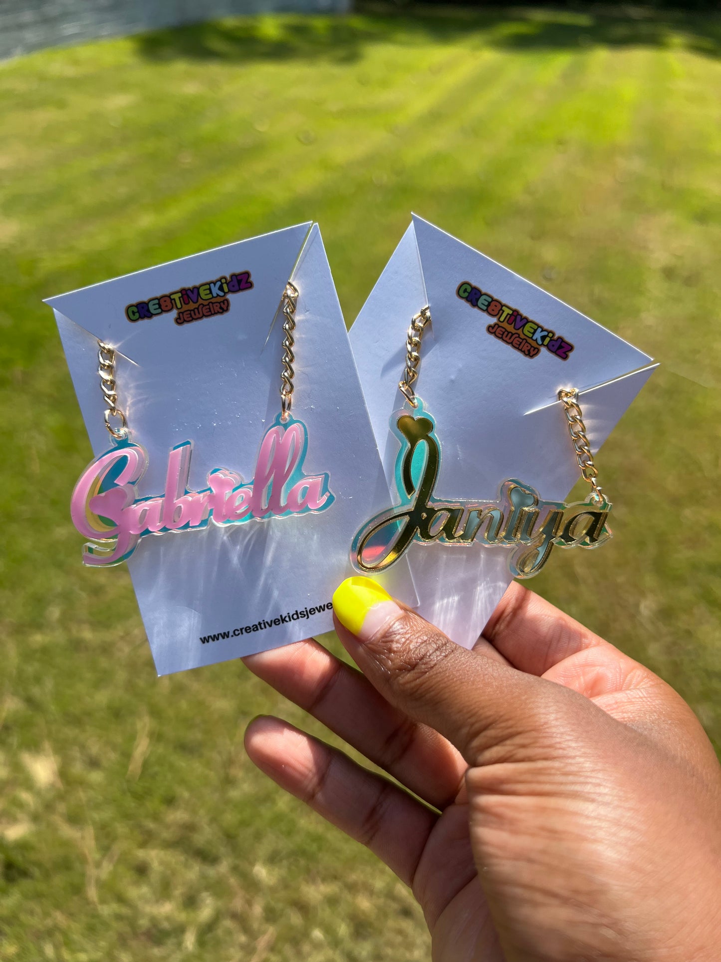2 Pc Hair Jewelry + Nameplate Bundle