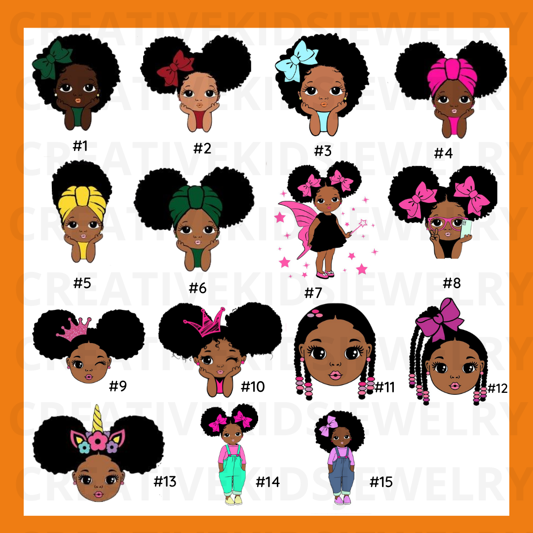 Black Girl Magic Character + Hair Jewelry Bundle