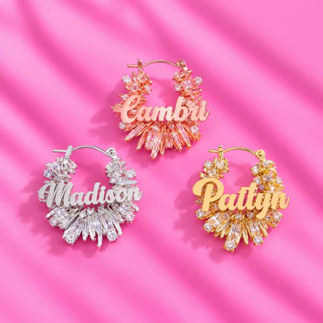 Wrapped In Bling Hoops