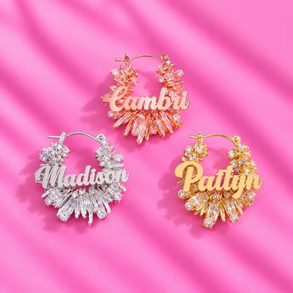 Wrapped In Bling Hoops