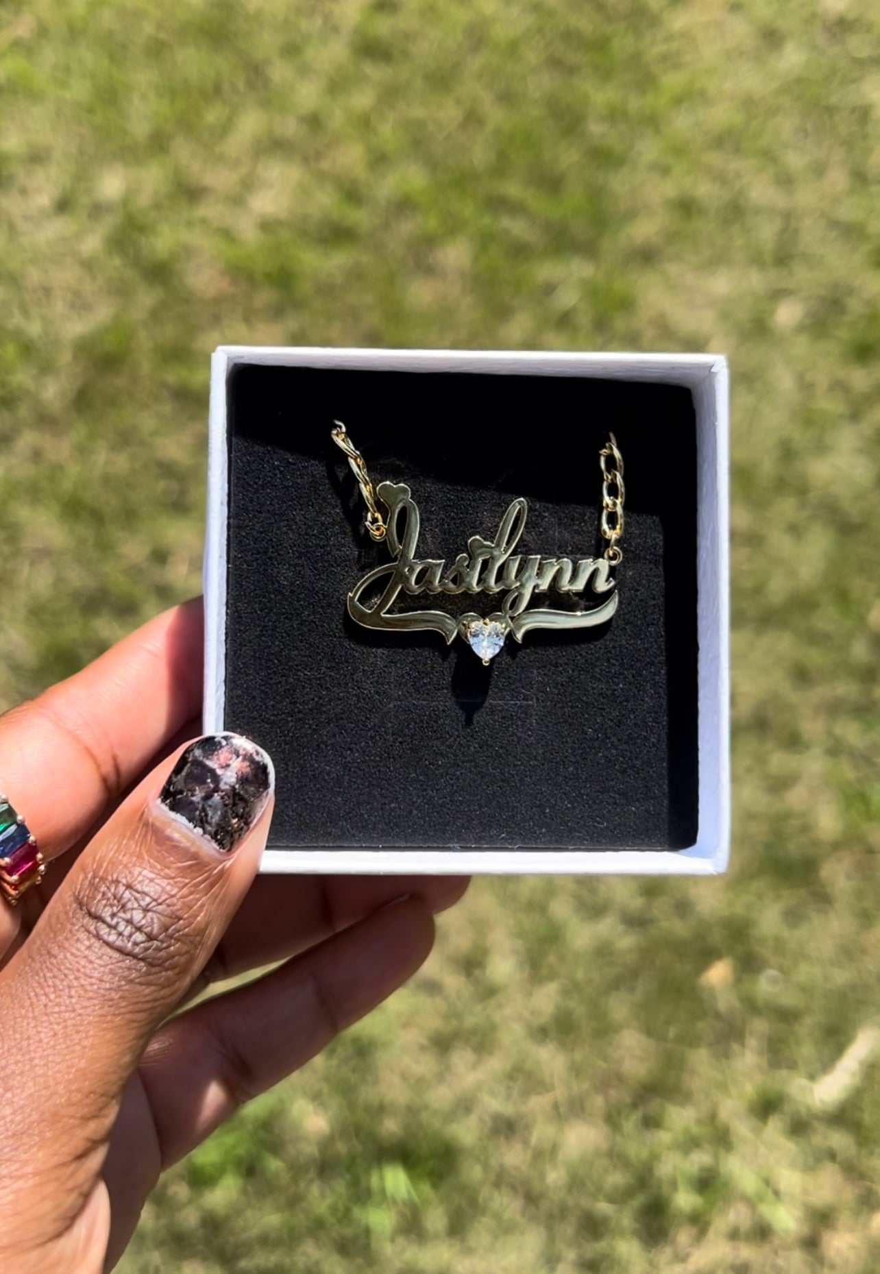 Heart's Halo Personalized Name Necklace