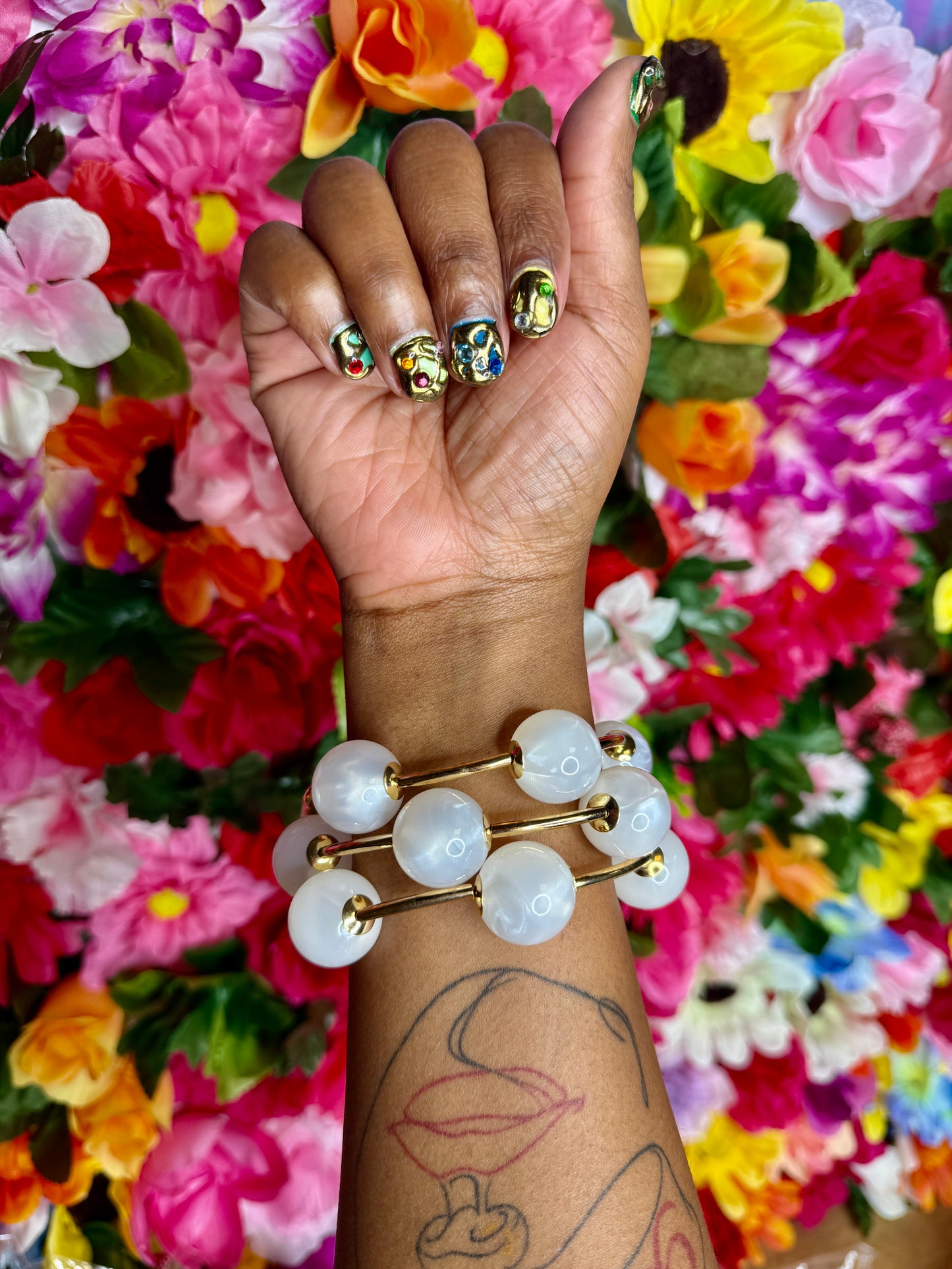 Chunky Luxe Pearl Bracelet Stack