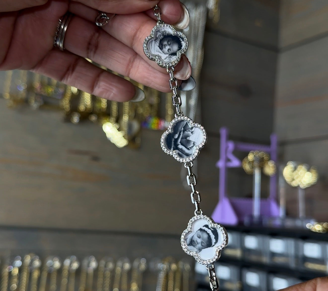 Memory Clover Photo Bracelet