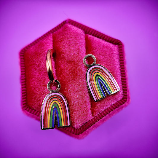 Groovy Rainbow Huggie Charms
