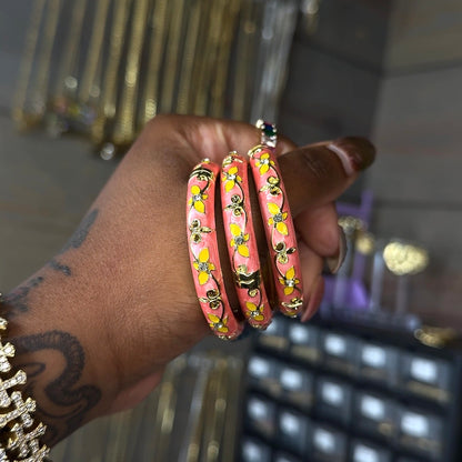 Kids Vintage Flower Bangles