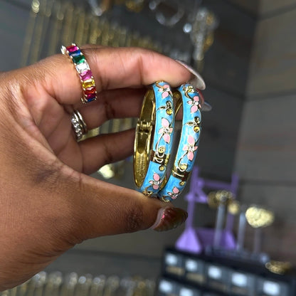 Kids Vintage Flower Bangles