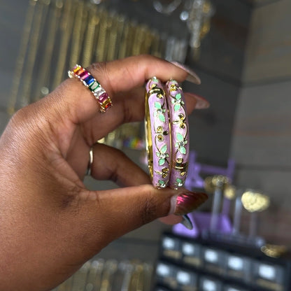 Kids Vintage Flower Bangles