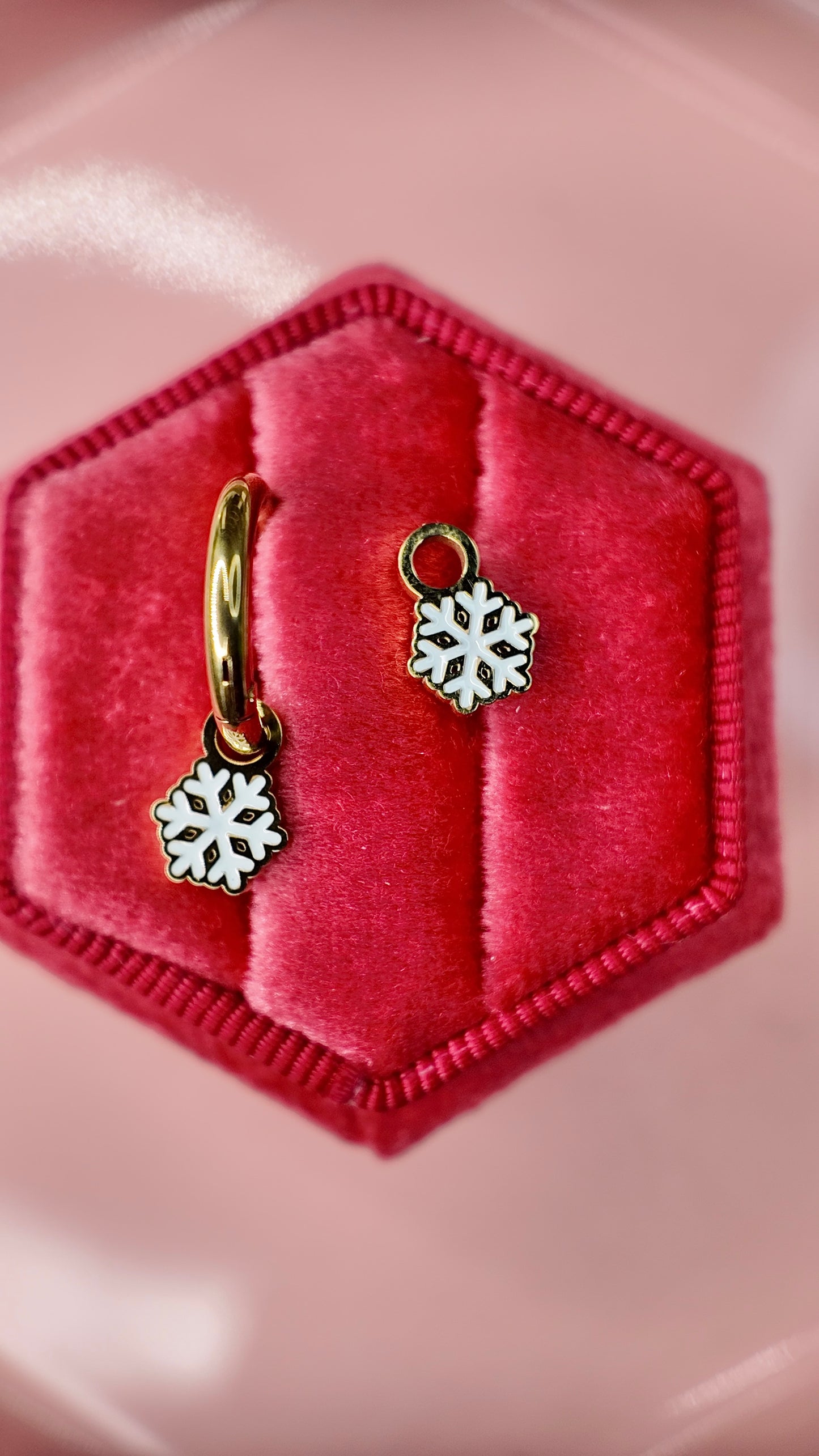 Let It Snow Charm Huggies