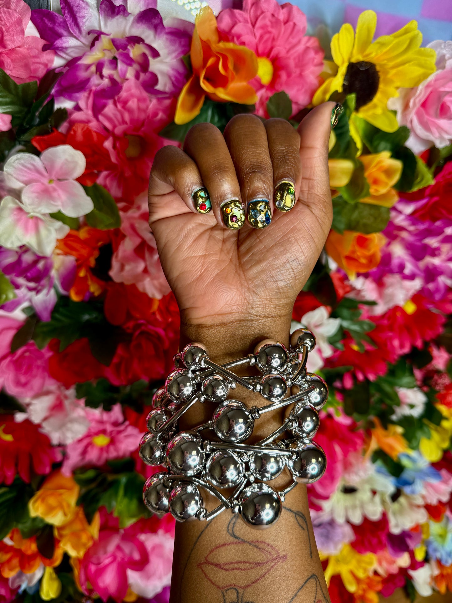 Chunky Luxe Silver Bracelet Stack