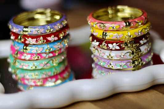 Kids Vintage Flower Bangles