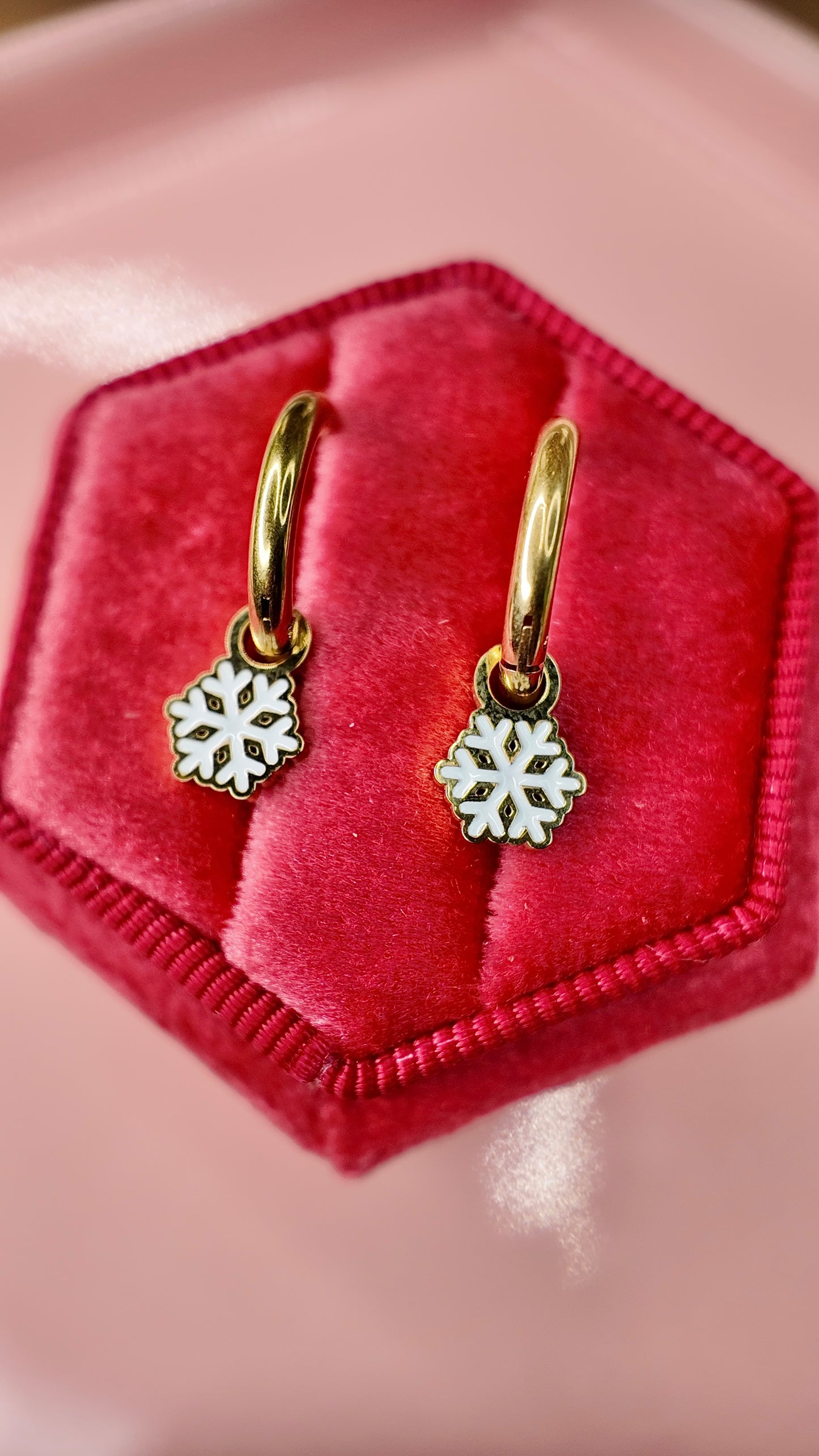 Let It Snow Charm Huggies