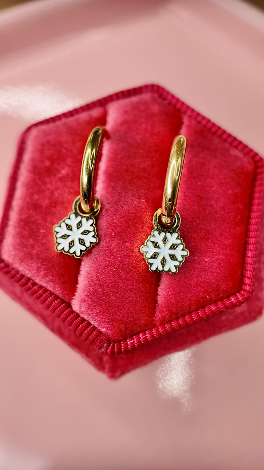 Let It Snow Charm Huggies