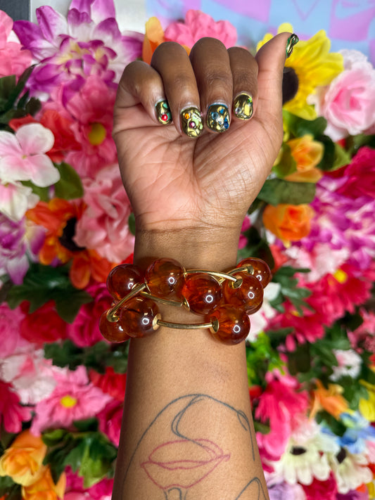Chunky Luxe Amber Bracelet Stack