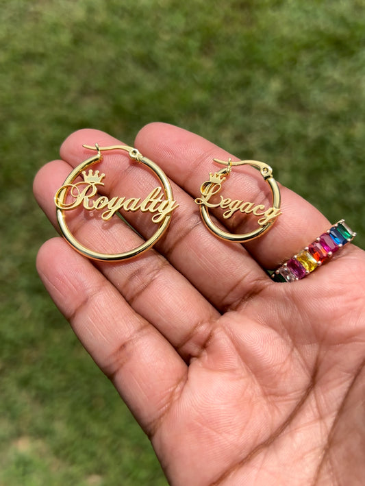 Royalty Custom Name Hoops