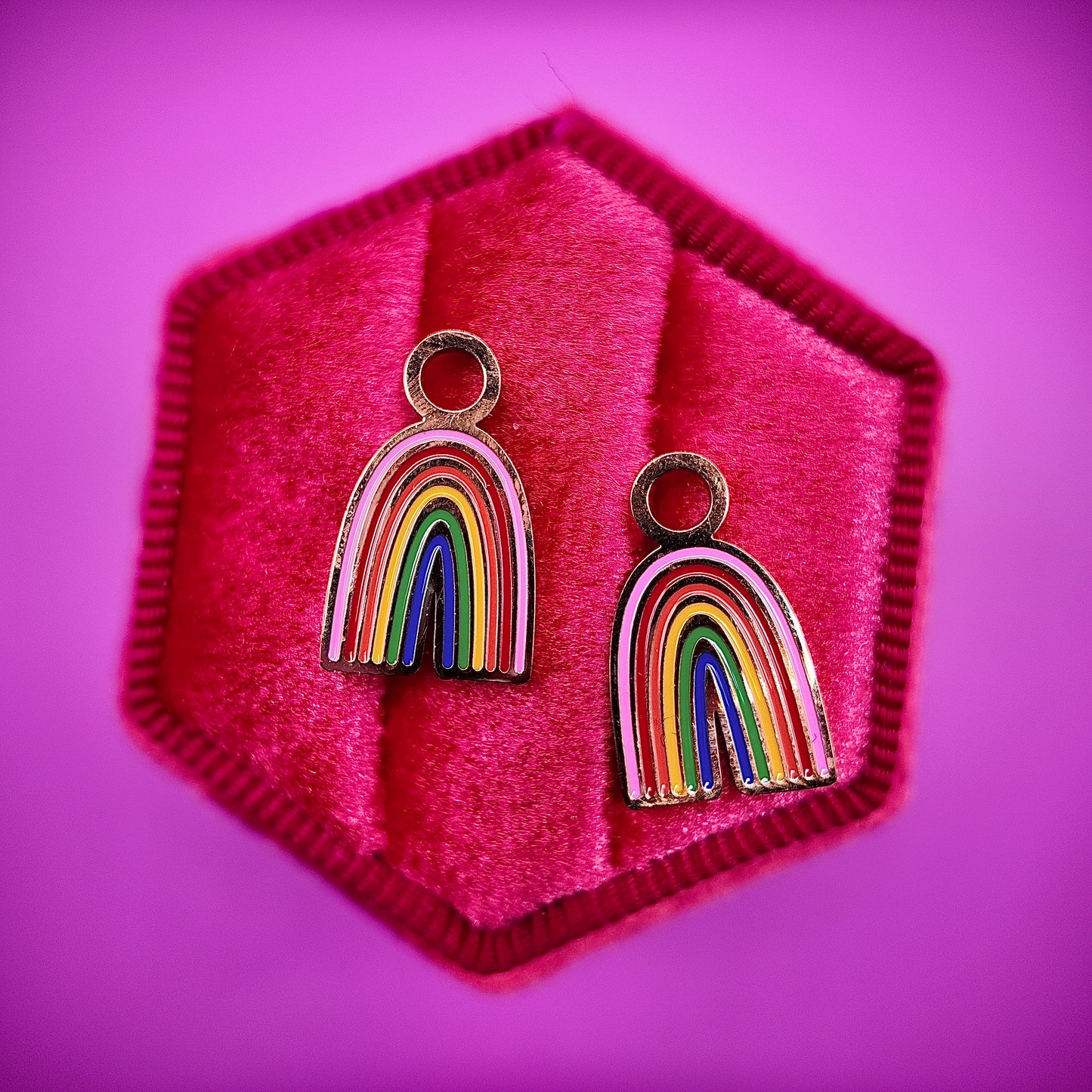 Groovy Rainbow Huggie Charms