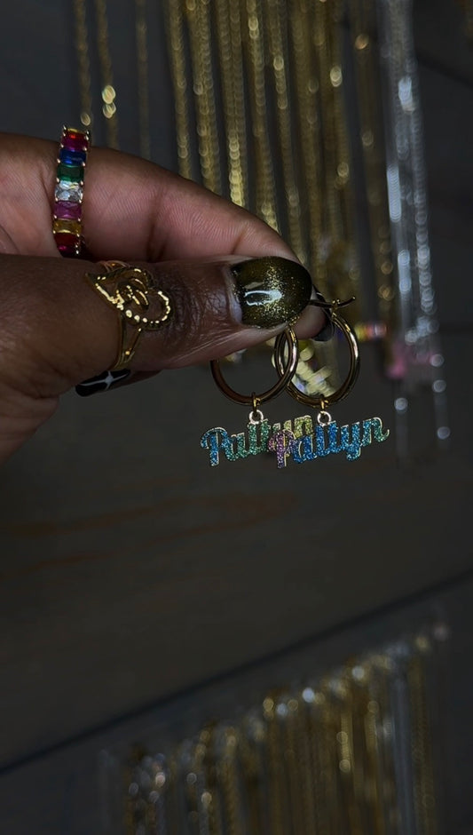 2-In-1 Custom Glitz Hoops