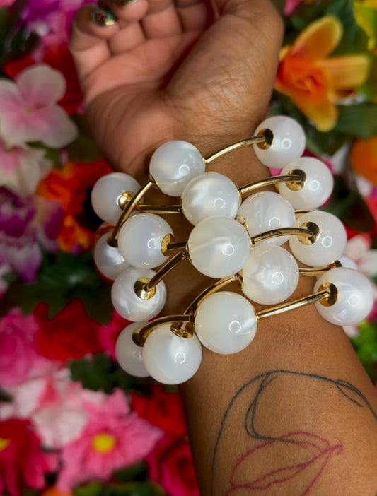 Chunky Luxe Pearl Bracelet Stack