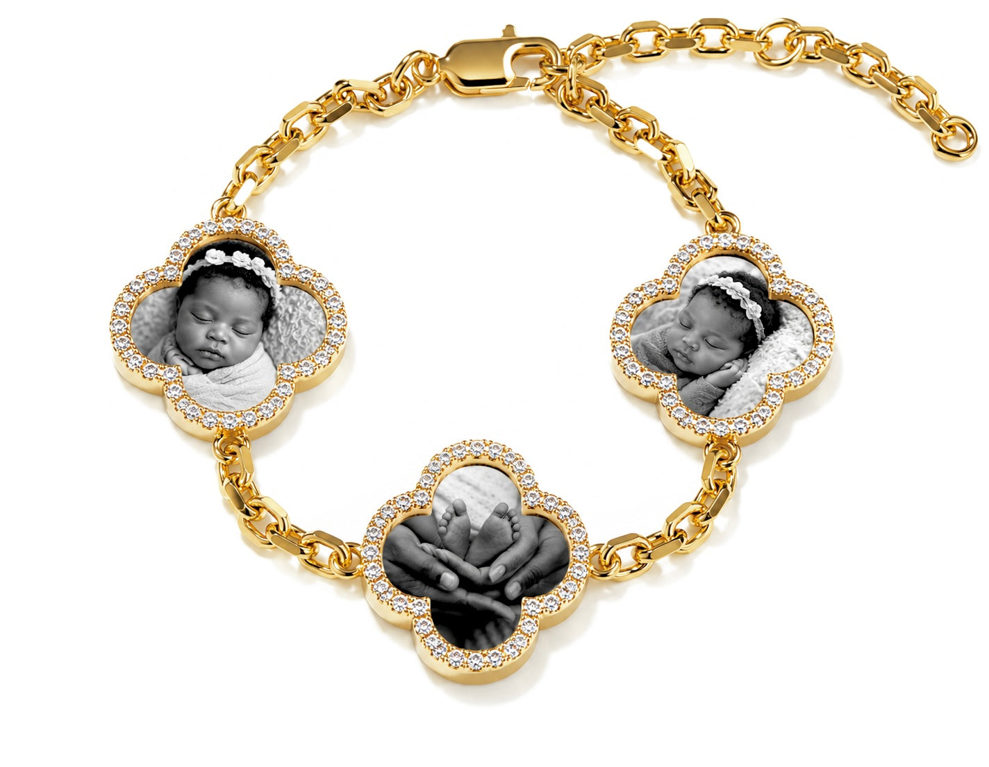 Memory Clover Photo Bracelet