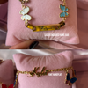Custom Butterfly Charm Link Bracelet