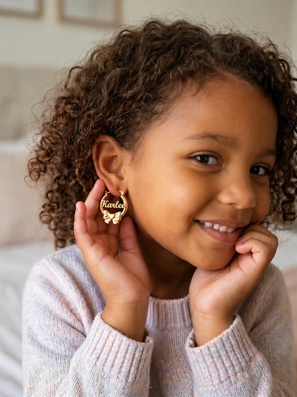 Bow-Tiful Custom Name Hoops