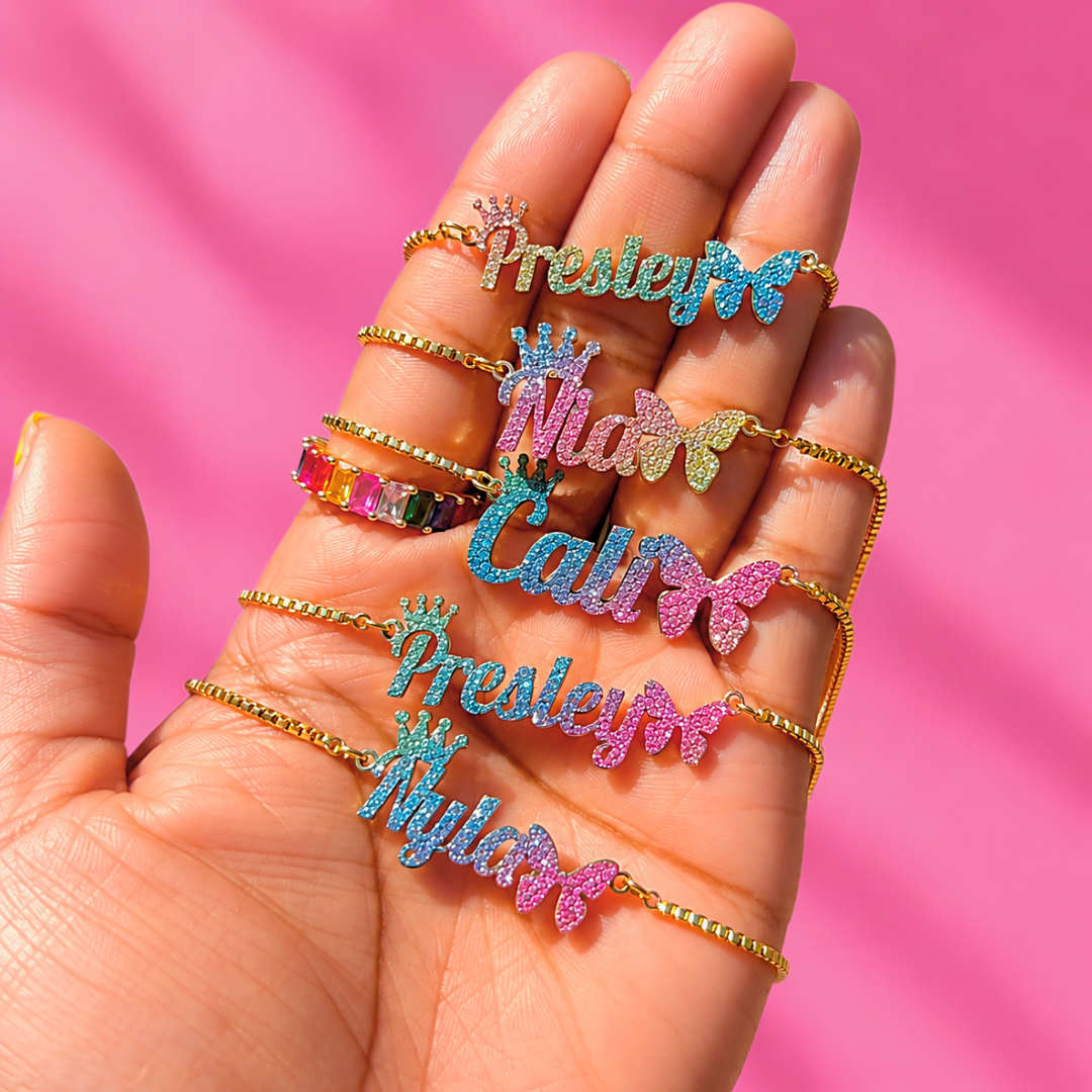 Glitz n Glam Personalized Glitter Name Necklace