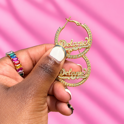 Bling Girl Hoops