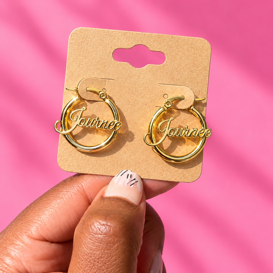 Creative Round Personalized Name Hoops