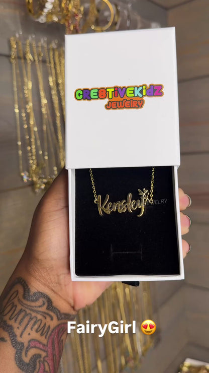 Custom Fairy Girl Necklace