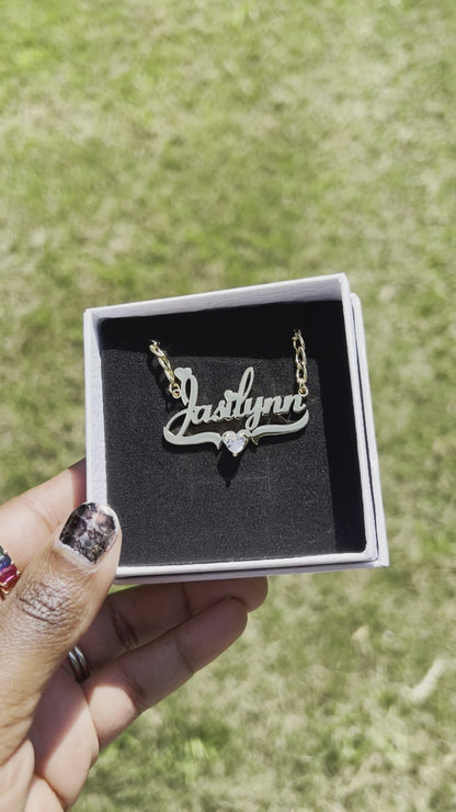 Heart's Halo Personalized Name Necklace